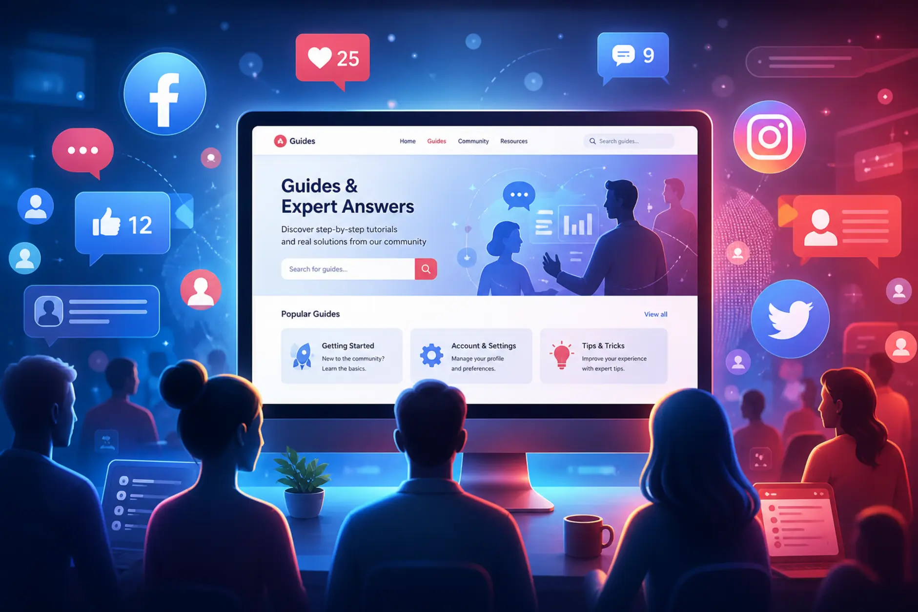 Społeczność online wok&oacute;ł treści publikowanych w mediach społecznościowych
